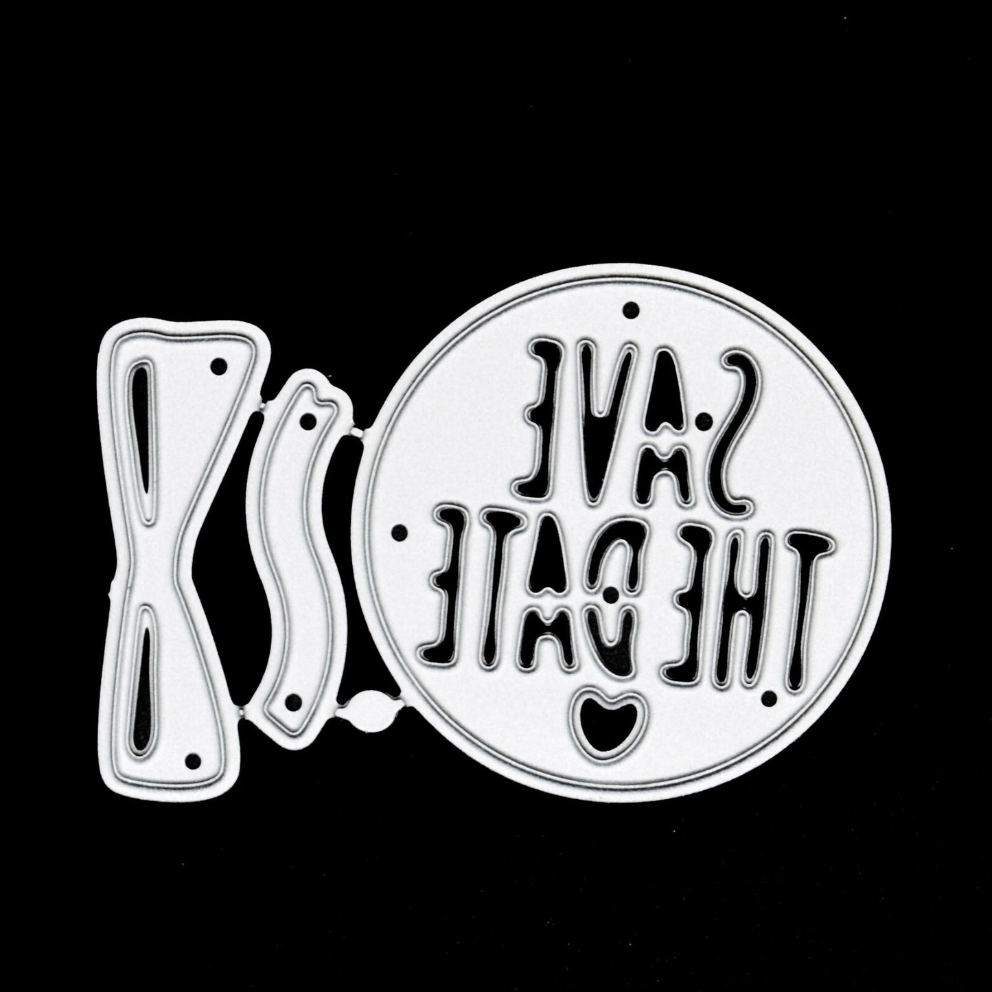 'Save The Date' Sentiments Metal Cutting Die, Invitations, Wedding, Party, K0