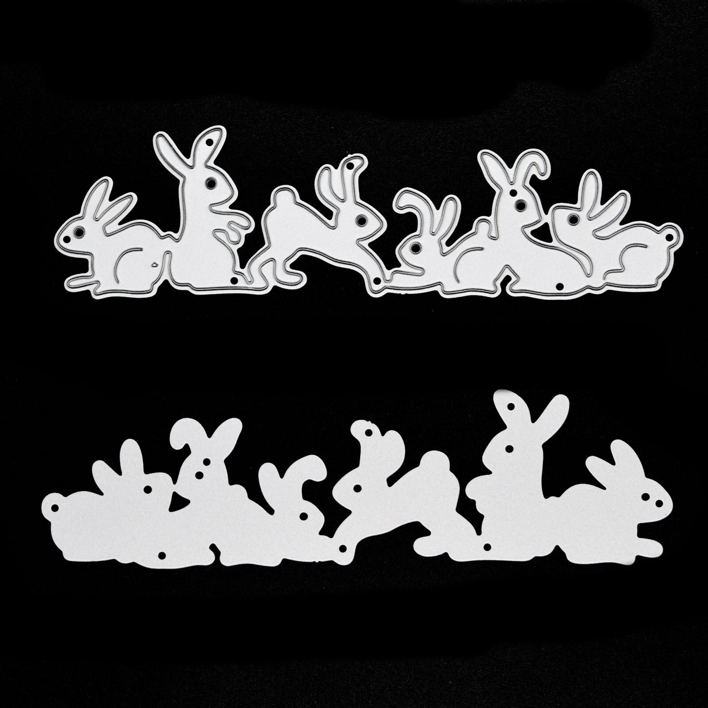 Easter Bunnies Rabbits Metal Cutting Die, Card Making, Scrapbooking, Crafts, J1