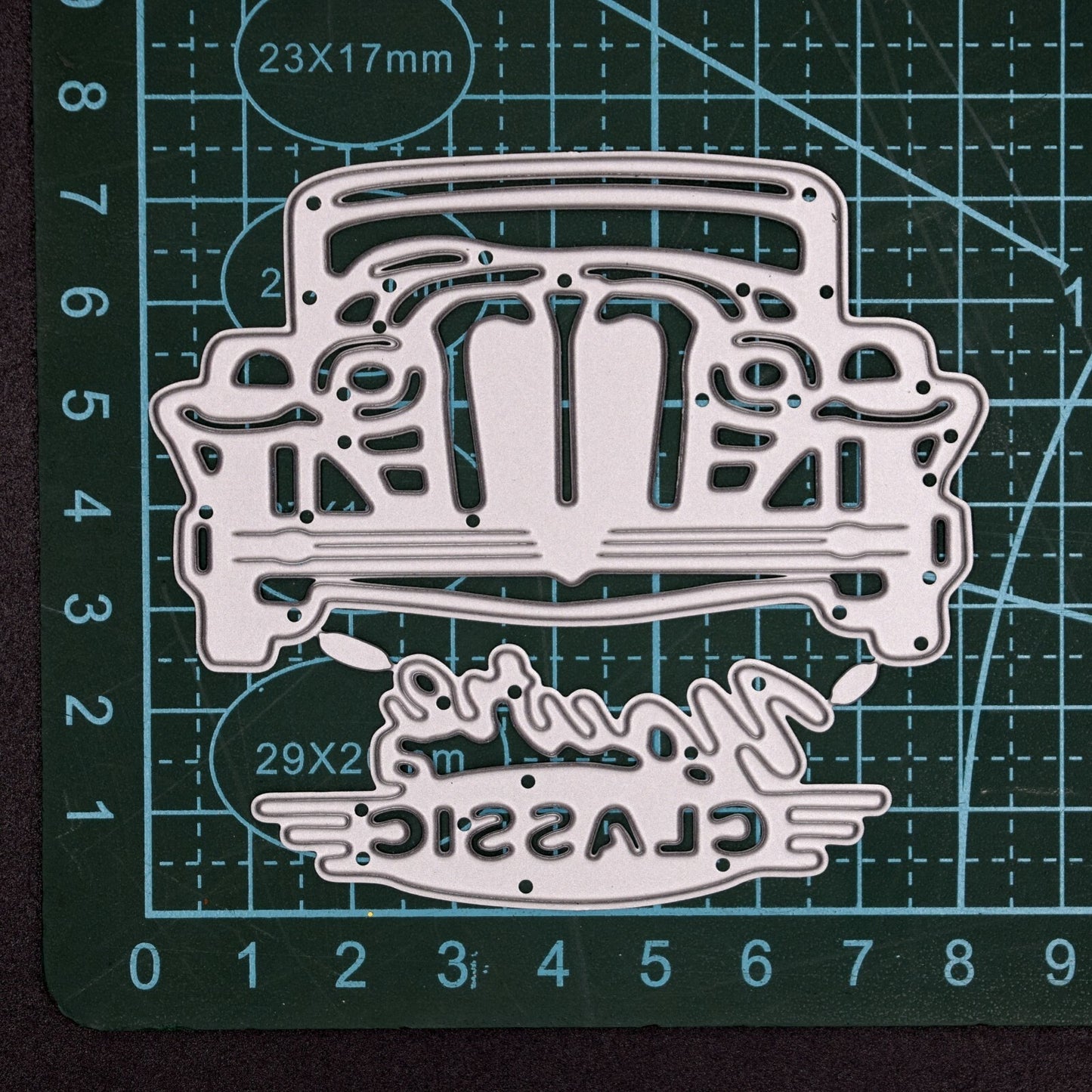 Retro Car + "You're A Classic" Sentiment Metal Cutting Die, Birthday, Crafts, F9