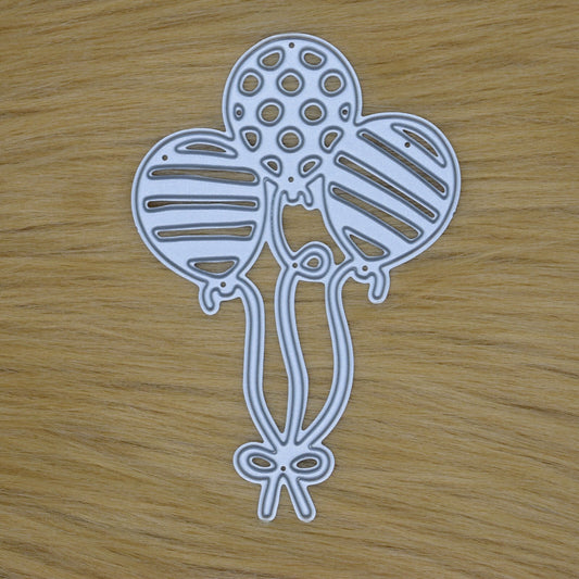3 Balloons Metal Cutting Die, Party, Birthday, Scrapbooking, Card Making, A3