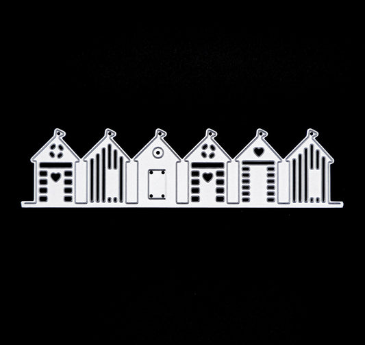 Beach Huts Quality Metal Cutting Die, Card making, Scrapbooking **UK SELLER** A8