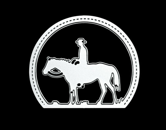 🐴 Horse & Cowboy Rider Metal Cutting Die, Card Making Crafts *UK SELLER* F1 🐴