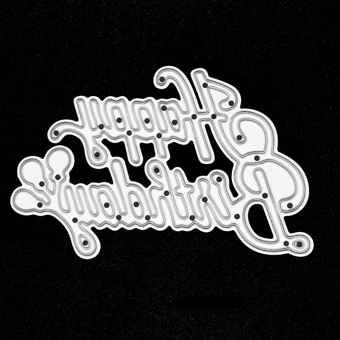 'Happy Birthday' + Balloons Sentiments Metal Cutting Die, Card Making A7