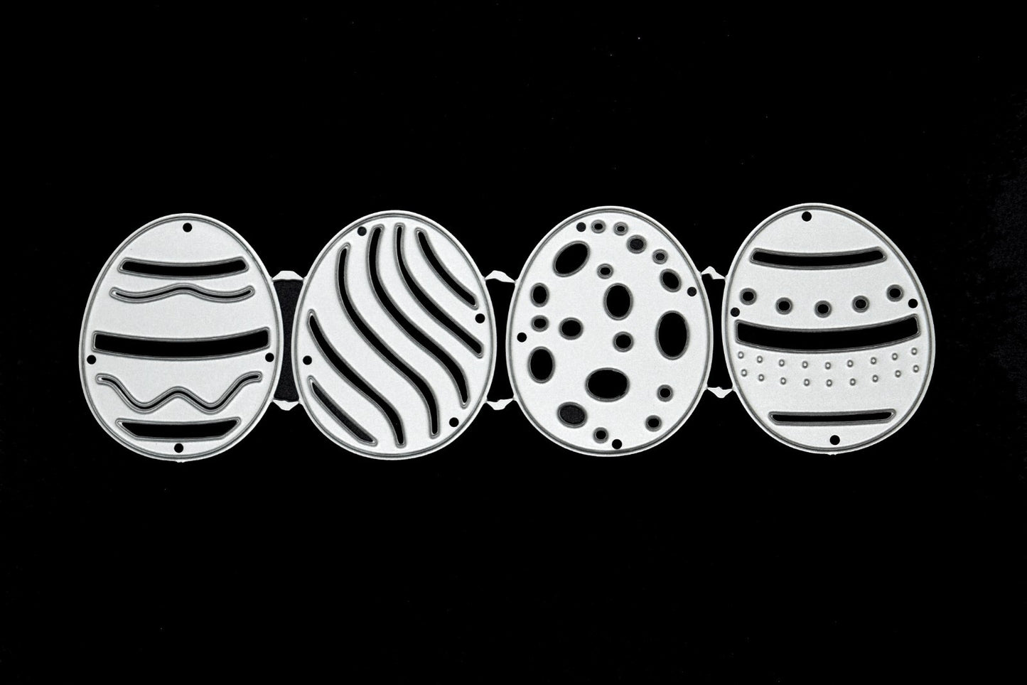 4 Decorative Easter Egg Metal Cutting Dies, Eggs, Card Making, Paper Crafts, D5