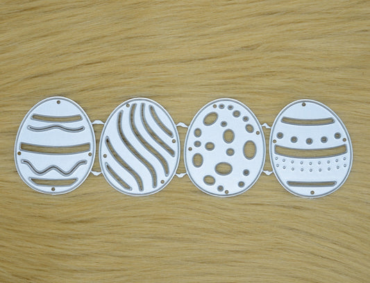 4 Decorative Easter Egg Metal Cutting Dies, Eggs, Card Making, Paper Crafts, D5