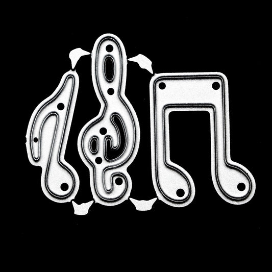 Musical Symbols Metal Cutting Dies Set – Music Notes Card Making Dies (3 Piece)