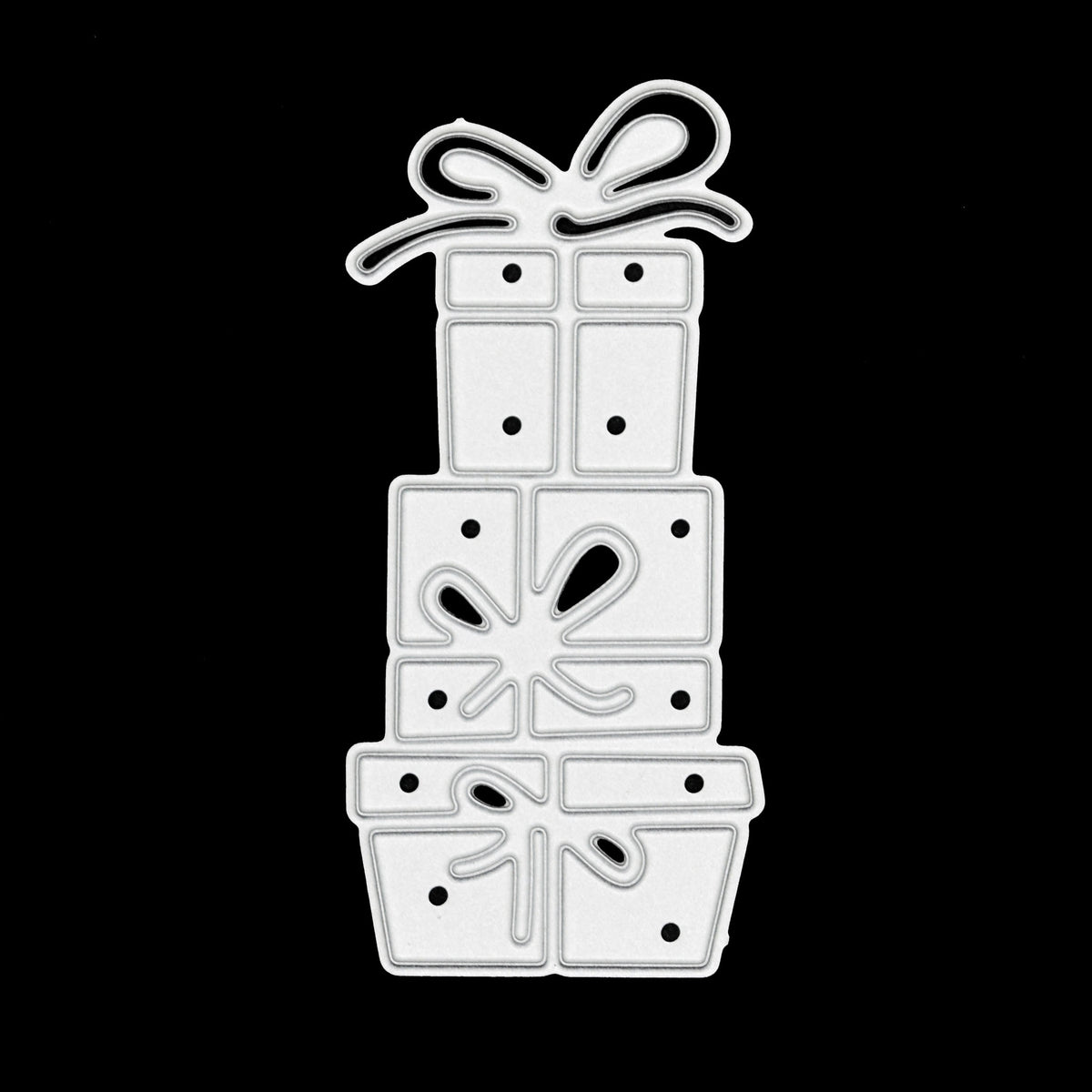 Stack of Presents Inverted Metal Cutting Die – Christmas Gift Design