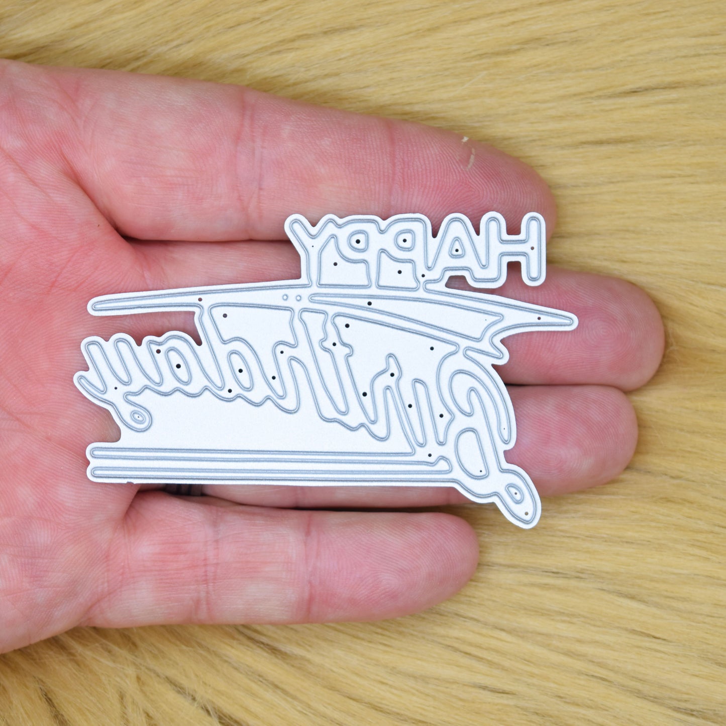 1950s Style “Happy Birthday” Metal Cutting Die – Retro Cardmaking