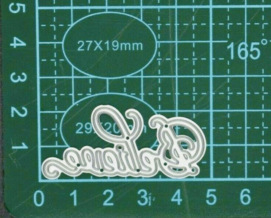 Believe Script Metal Cutting Die – Elegant Word Craft Die