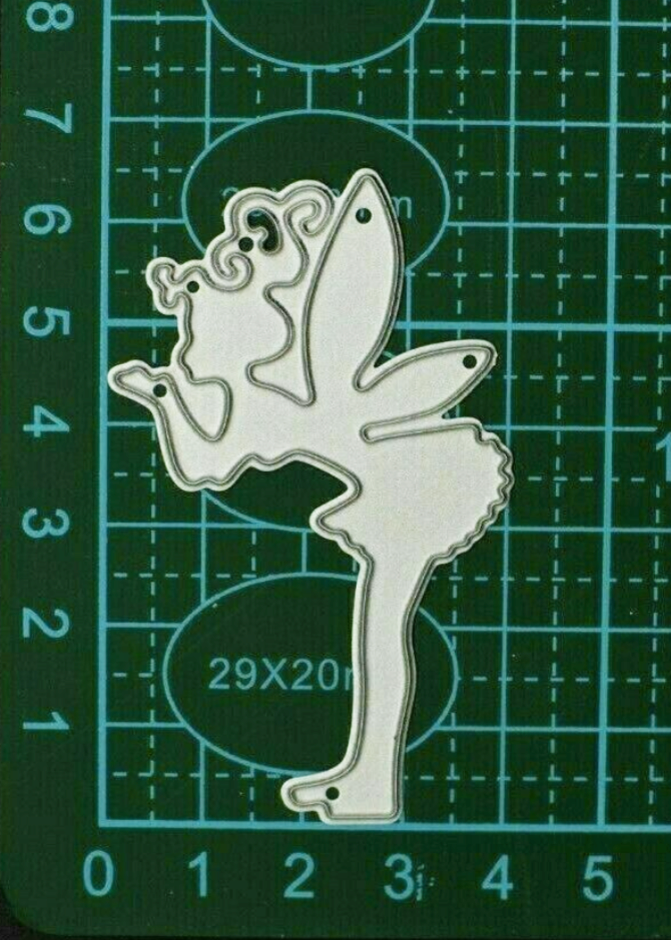 Fairy Silhouette Metal Cutting Die – Enchanted Winged Girl Design