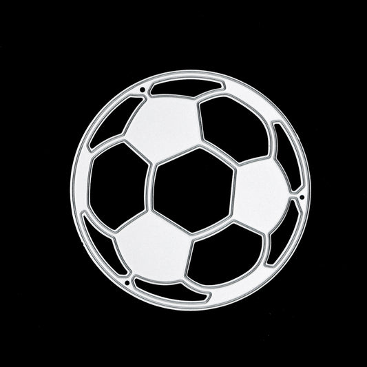 Football pattern metal cutting die on black background