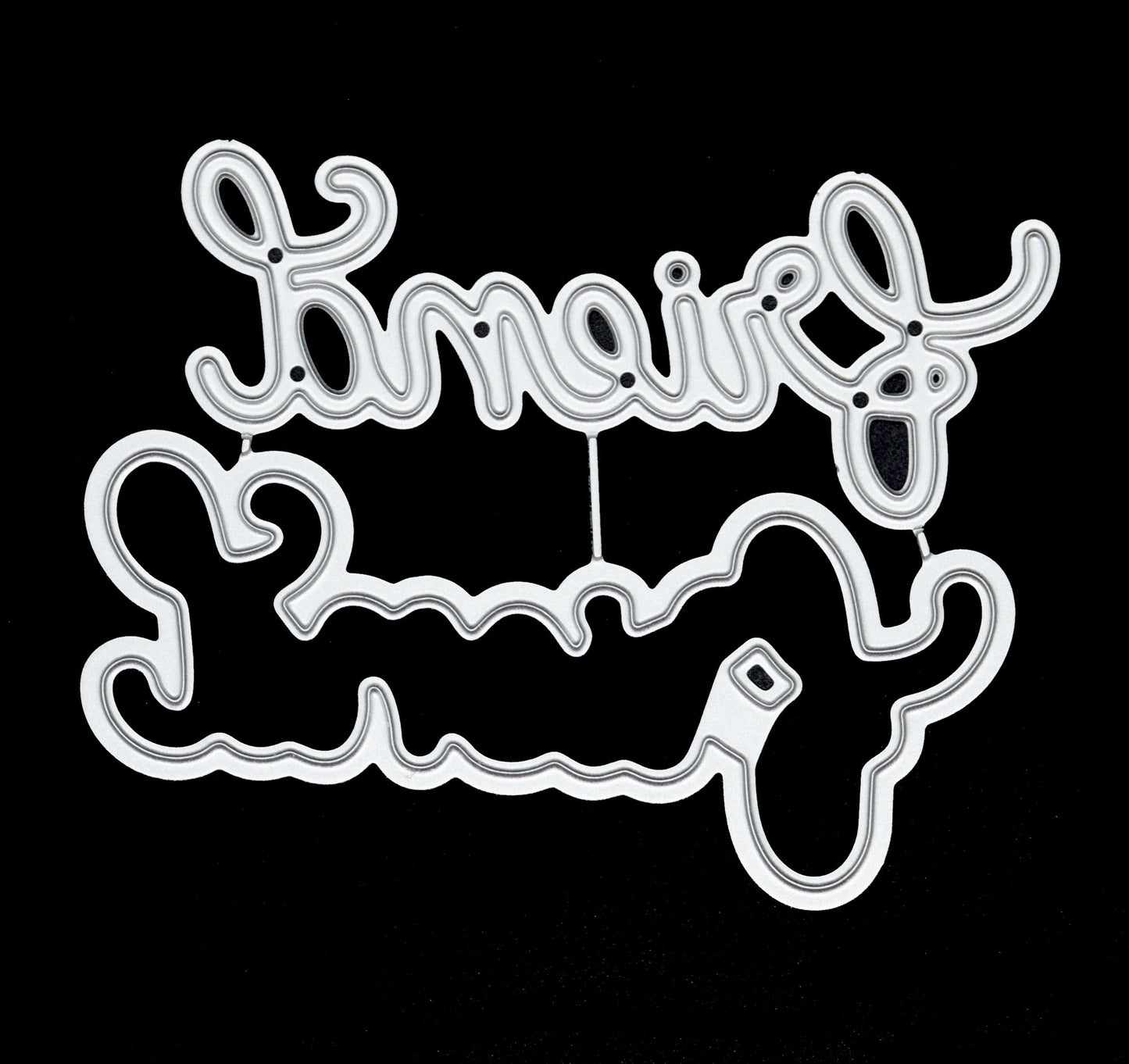 Layered Friend sentiment metal cutting die set for card making and papercraft