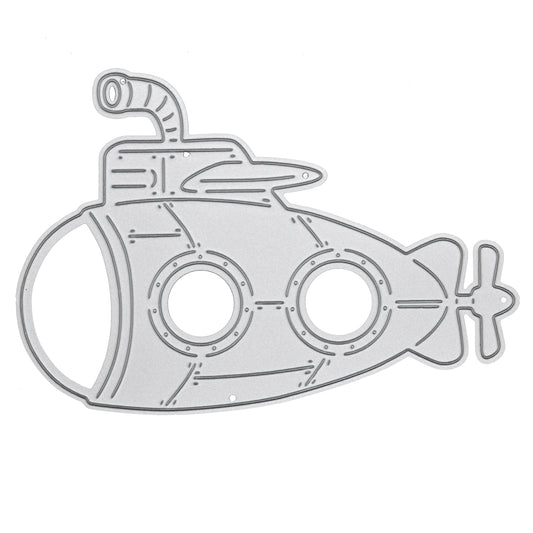 Submarine metal cutting die for underwater themed card making and papercrafts