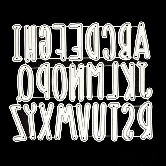 Uppercase alphabet metal cutting dies set for card making and personalised crafts
