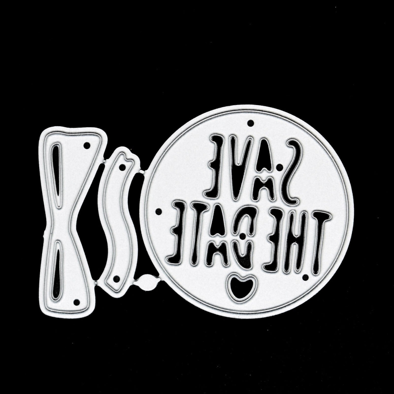 'Save The Date' Sentiments Metal Cutting Die, Invitations, Wedding, Party, K0