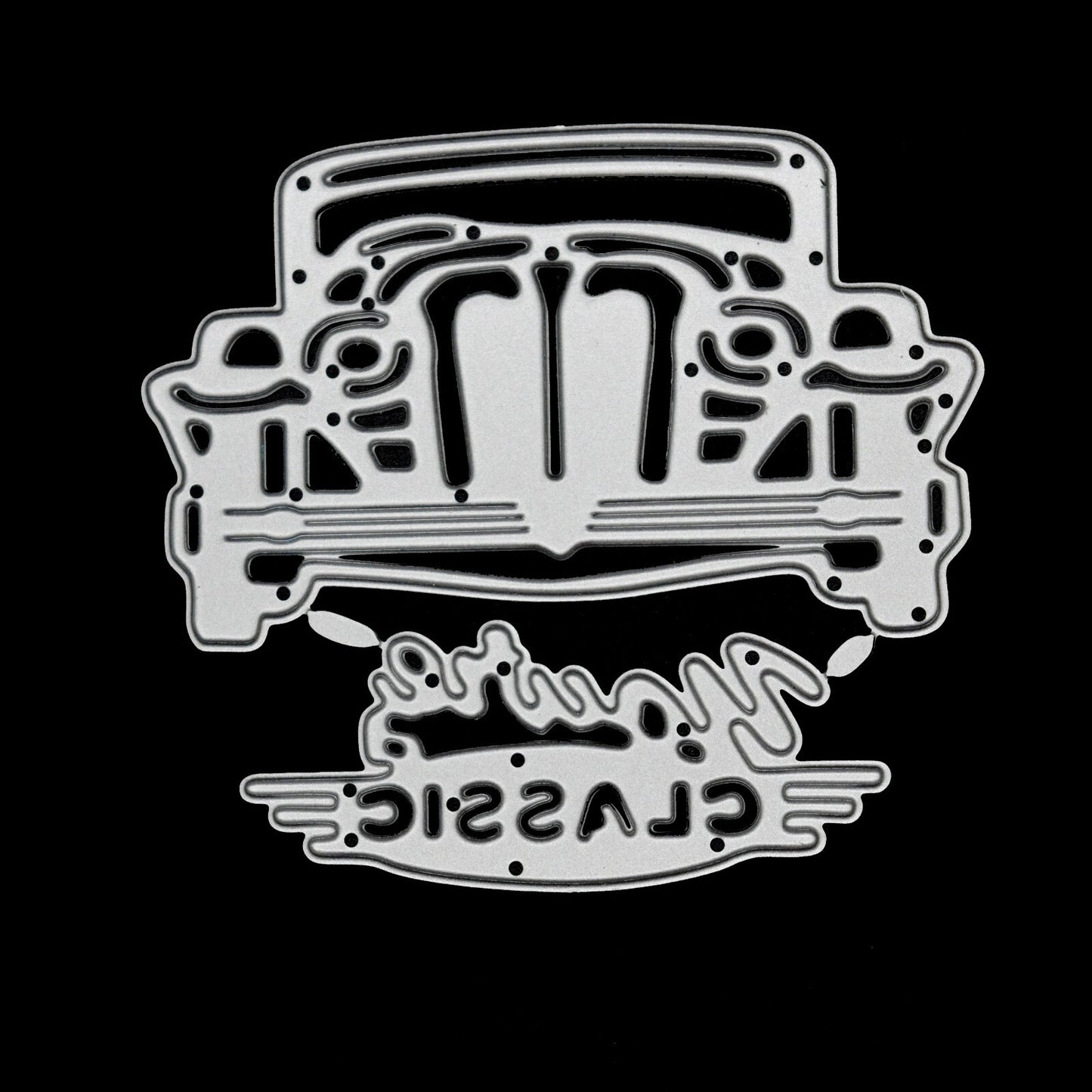 Retro Car + "You're A Classic" Sentiment Metal Cutting Die, Birthday, Crafts, F9