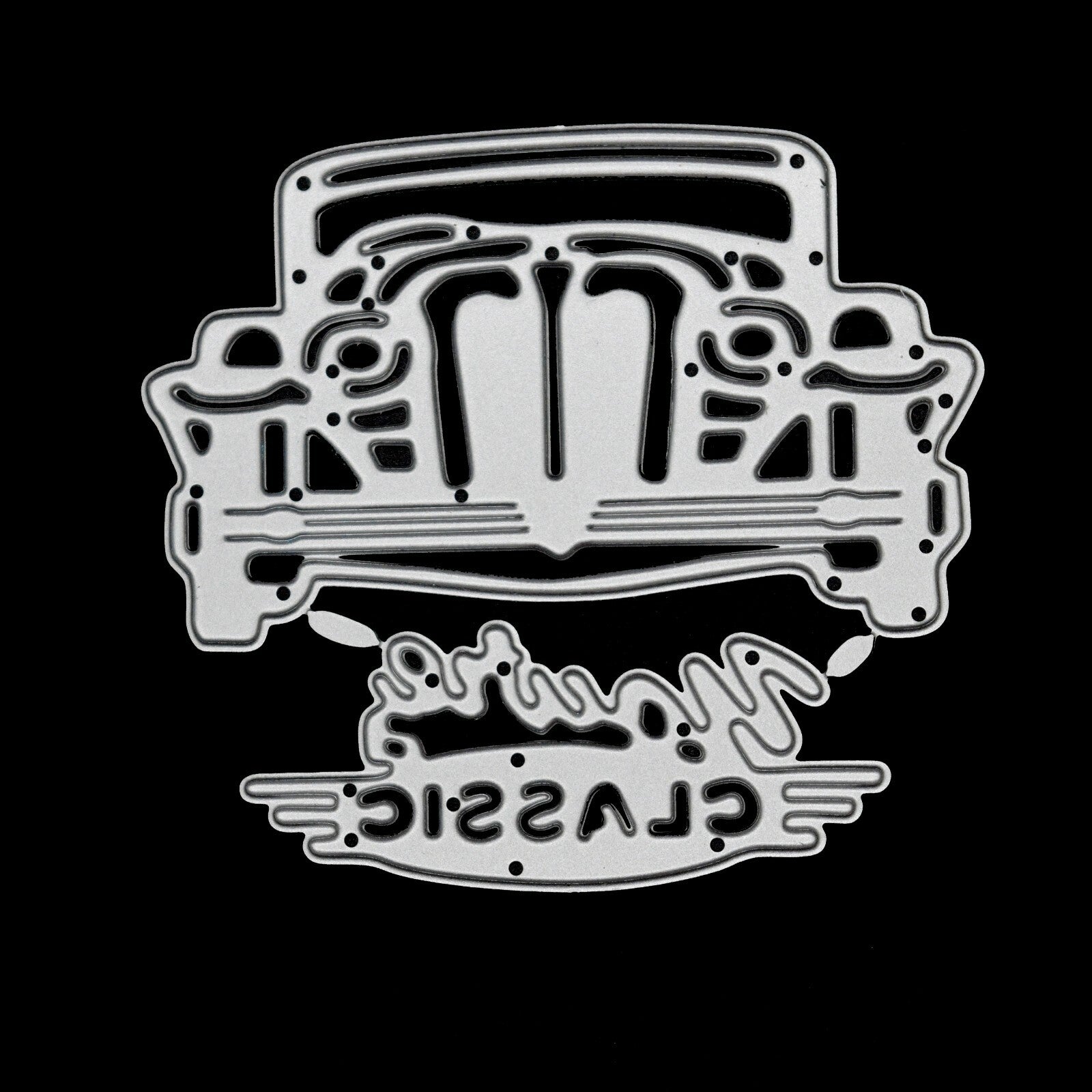 Retro Car + "You're A Classic" Sentiment Metal Cutting Die, Birthday, Crafts, F9