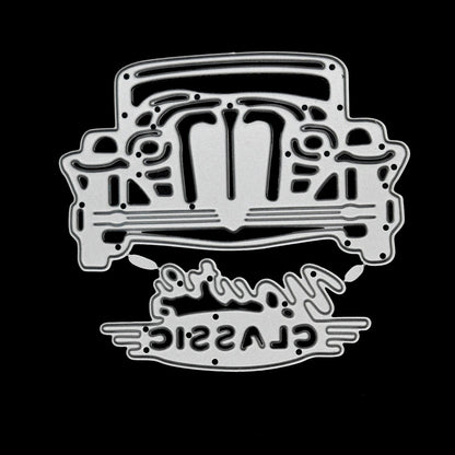 Retro Car + "You're A Classic" Sentiment Metal Cutting Die, Birthday, Crafts, F9