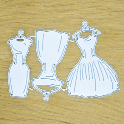 3 Retro Dresses On Hangers Metal Cutting Dies, Card Making, Paper Crafts, A8