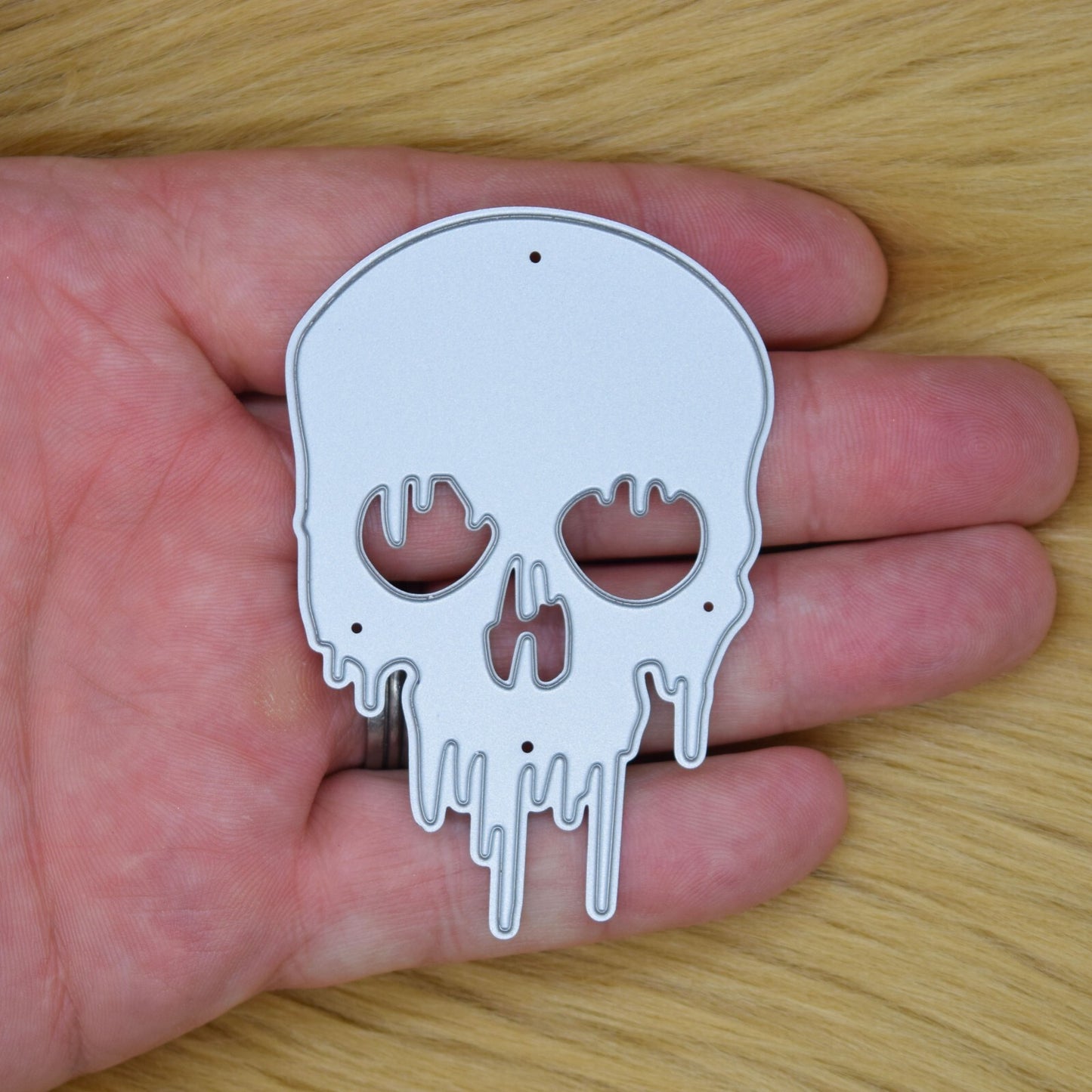 Melting/Dripping Skull Metal Cutting Die, Halloween, Card making, Crafts, I9