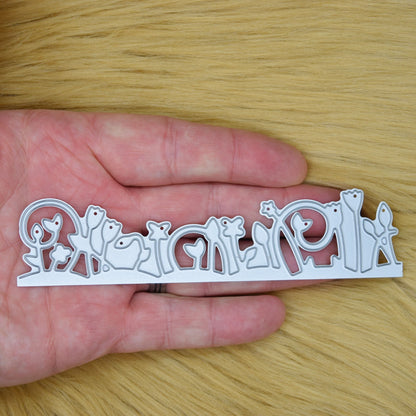 Metal Cutting Die Decorative Flowers Border, Card making, Scrapbooking A7 