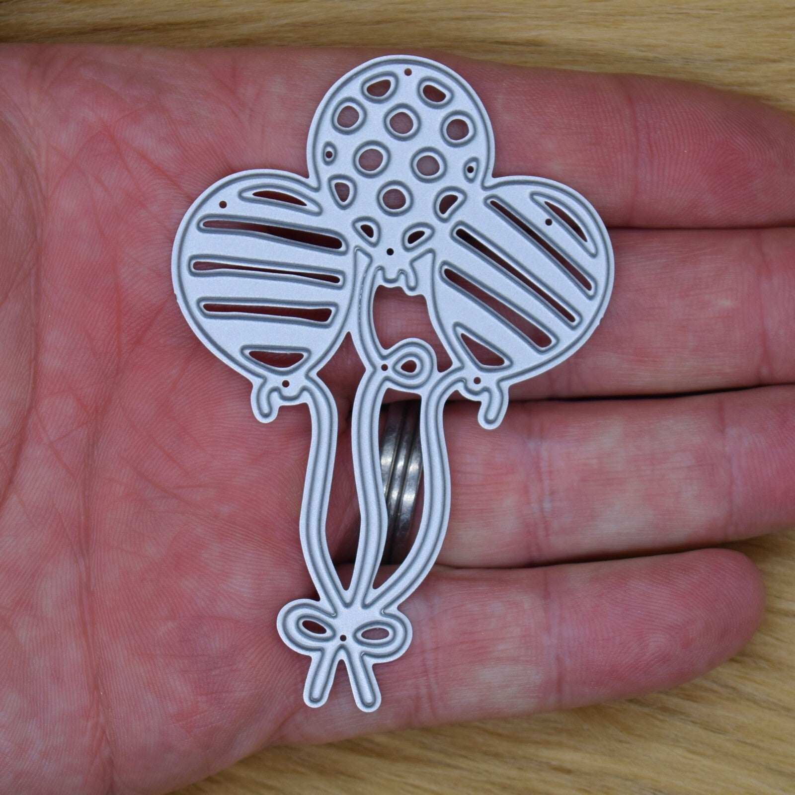 3 Balloons Metal Cutting Die, Party, Birthday, Scrapbooking, Card Making, A3