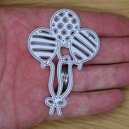 3 Balloons Metal Cutting Die, Party, Birthday, Scrapbooking, Card Making, A3