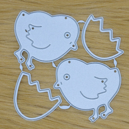 Easter/Spring Chicks & Cracked Egg Metal Cutting Dies Set, Card Making J1