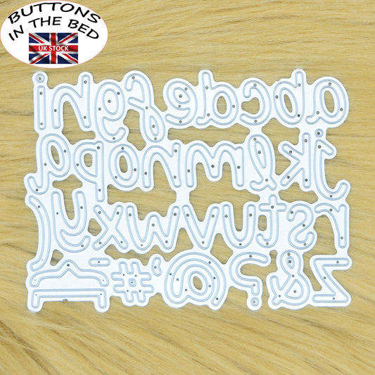 Lowercase Alphabet + Symbols Metal Cutting Die, 1.2 CM - 1.8 CM Cut Size F1