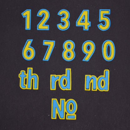 Double Cut Metal Cutting Dies Numbers Set + Th, St, Rd, Nd, No, Card making,  A4