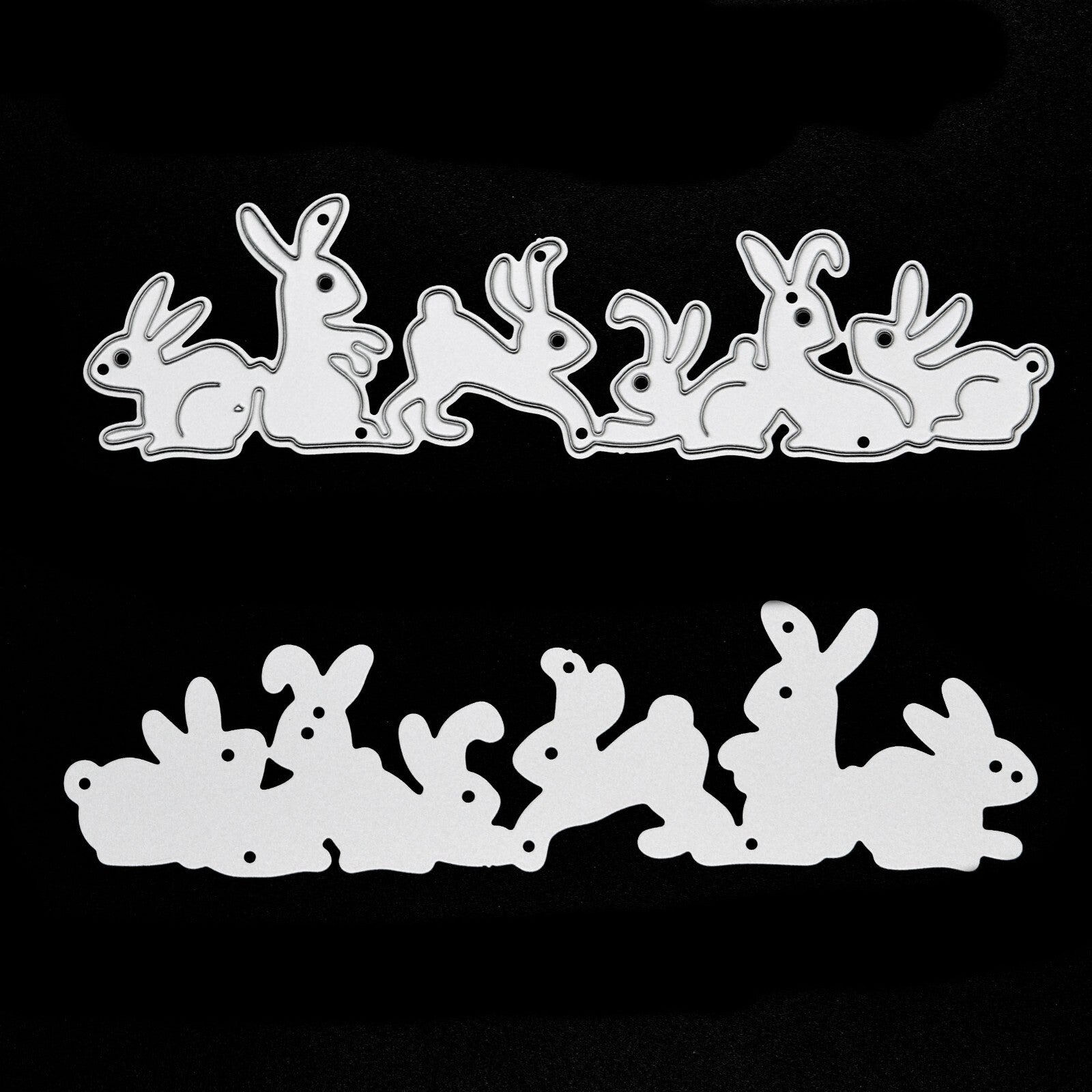 Easter Bunnies Rabbits Metal Cutting Die, Card Making, Scrapbooking, Crafts, J1