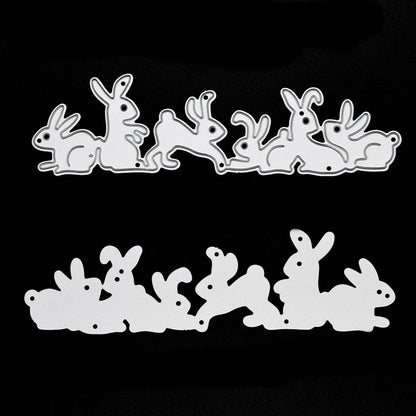Easter Bunnies Rabbits Metal Cutting Die, Card Making, Scrapbooking, Crafts, J1