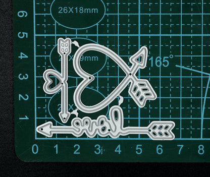 💘Hearts, Love & Cupid's Arrows Metal Cutting Dies, Card making *UK Stock* F8 💘