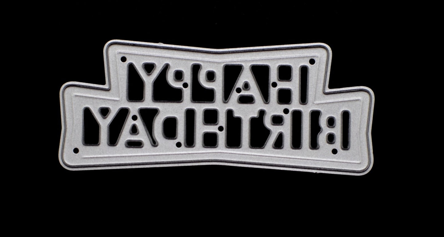 'Happy Birthday' Sentiments Metal Cutting Die,  Card Making, Scrapbooking A5