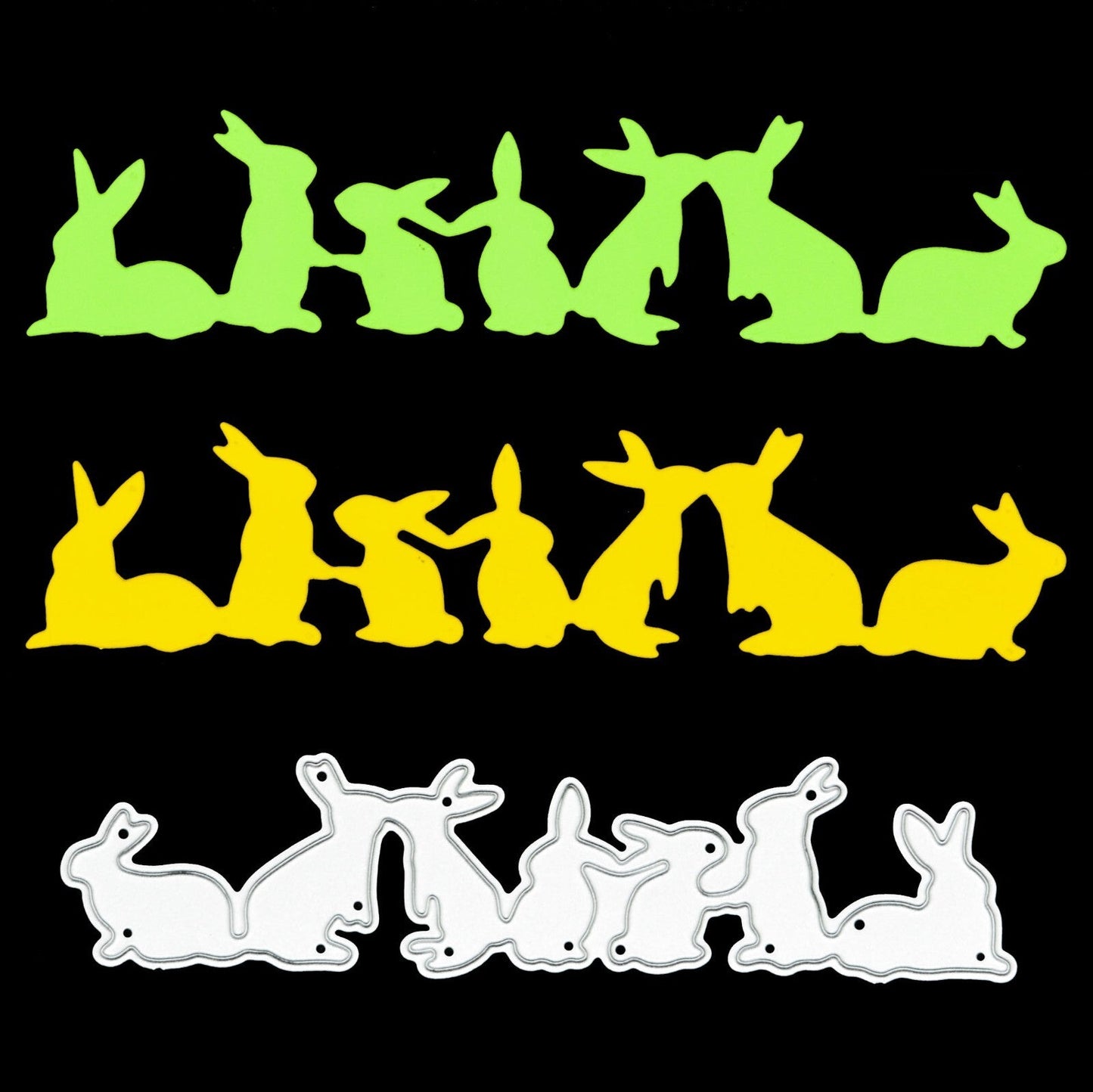 Easter Bunnies Rabbits Metal Cutting Die. Scrapbooking, Paper Crafts, D5