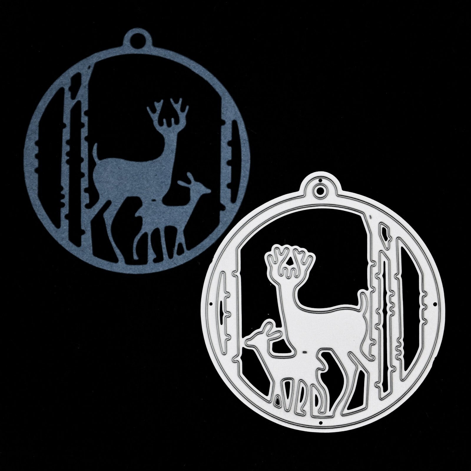 Stag/Deer, Fawn Bauble Metal Cutting Die, Christmas, Card Making, Crafts, A7