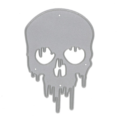 Melting/Dripping Skull Metal Cutting Die, Halloween, Card making, Crafts, I9
