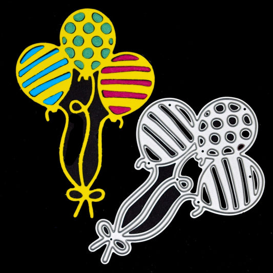 3 Balloons Metal Cutting Die, Party, Birthday, Scrapbooking, Card Making, A3