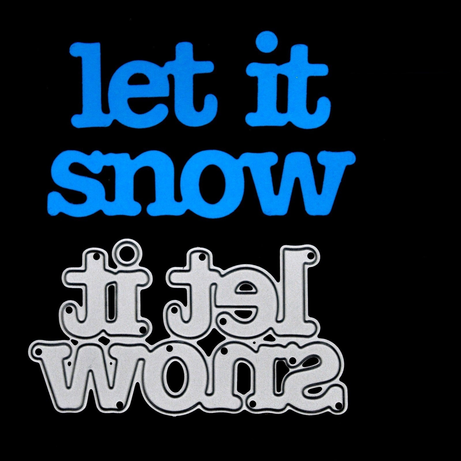 ❄ 'Let It Snow' Sentiments Metal Cutting Die, Card Making, Scrapbooking F1 ❄