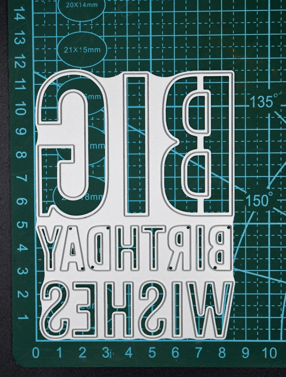 ⭐'BIG Birthday Wishes' Sentiments Metal Cutting Die, Card Making, Crafts  E5 ⭐