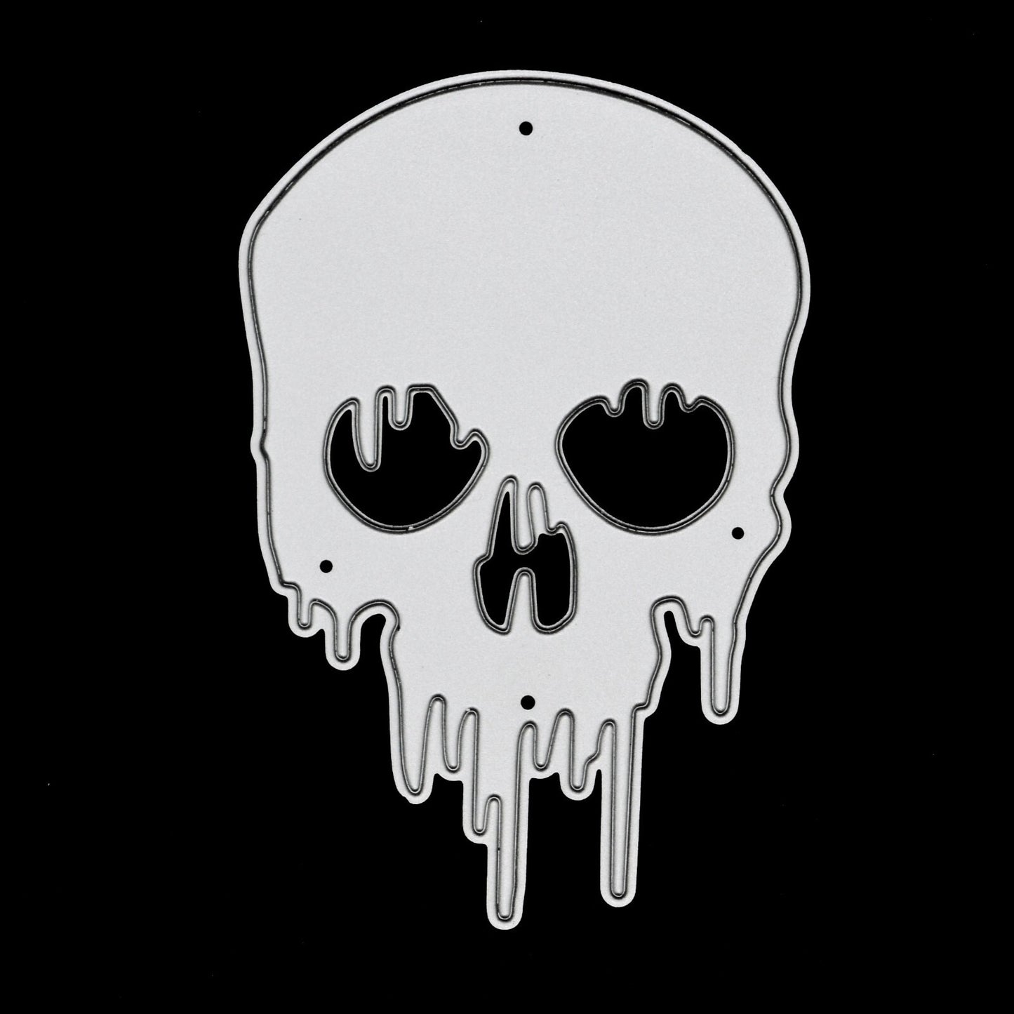 Melting/Dripping Skull Metal Cutting Die, Halloween, Card making, Crafts, I9
