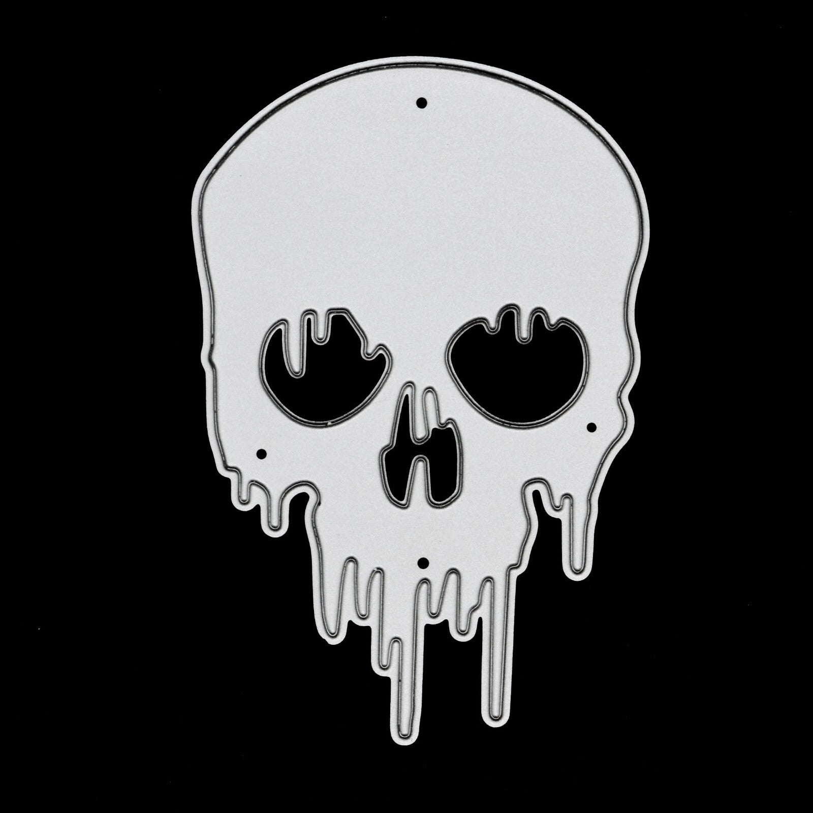 Melting/Dripping Skull Metal Cutting Die, Halloween, Card making, Crafts, I9