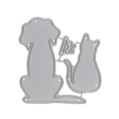 Cute Cat & Dog Metal Cutting Dies Set, Pets, Card Making, Paper Crafts, F3