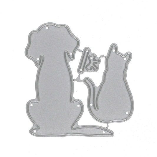 Cute Cat & Dog Metal Cutting Dies Set, Pets, Card Making, Paper Crafts, F3