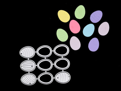 9 Small Easter Egg Metal Cutting Dies, Stencils, Card Making, Paper Crafts J1