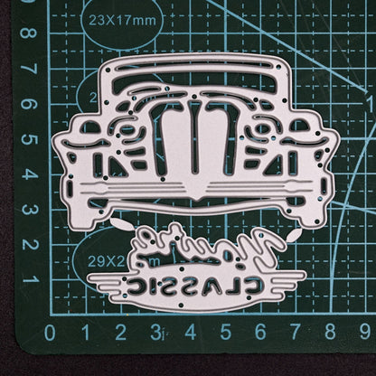 Retro Car + "You're A Classic" Sentiment Metal Cutting Die, Birthday, Crafts, F9