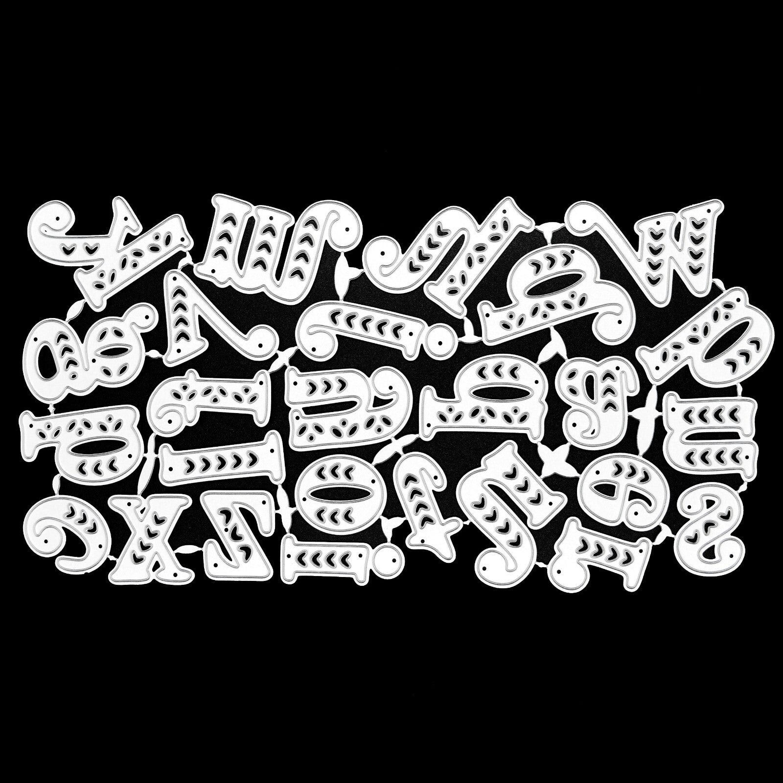 Fantastic Large Lowercase Alphabet Metal Cutting Dies, Letters, Card making, E6