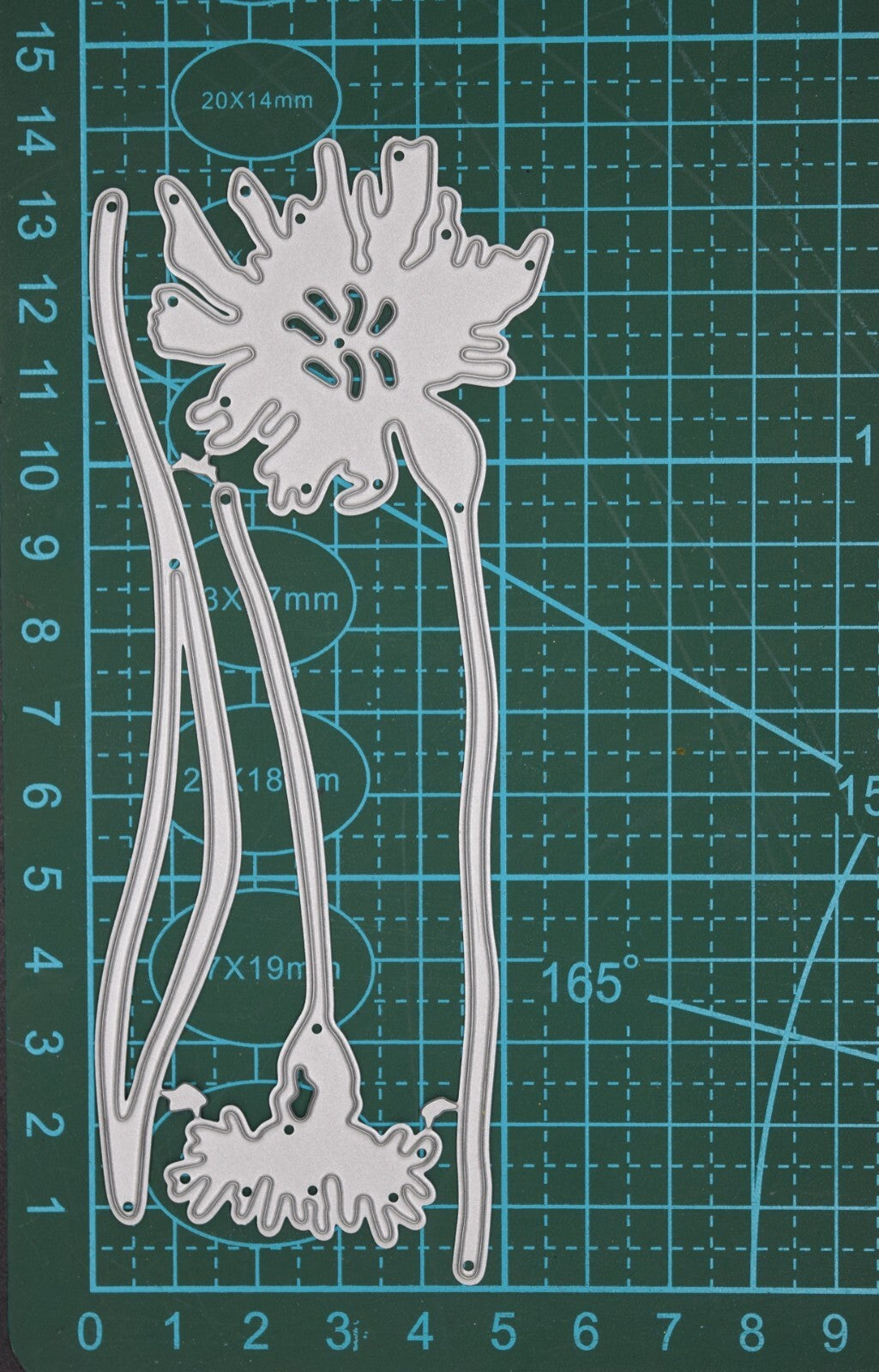 3 Piece Dandelion Metal Cutting Dies Set With Stem Die, Flowers, Card making, A9