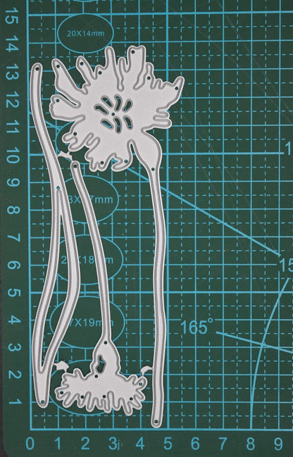 3 Piece Dandelion Metal Cutting Dies Set With Stem Die, Flowers, Card making, A9