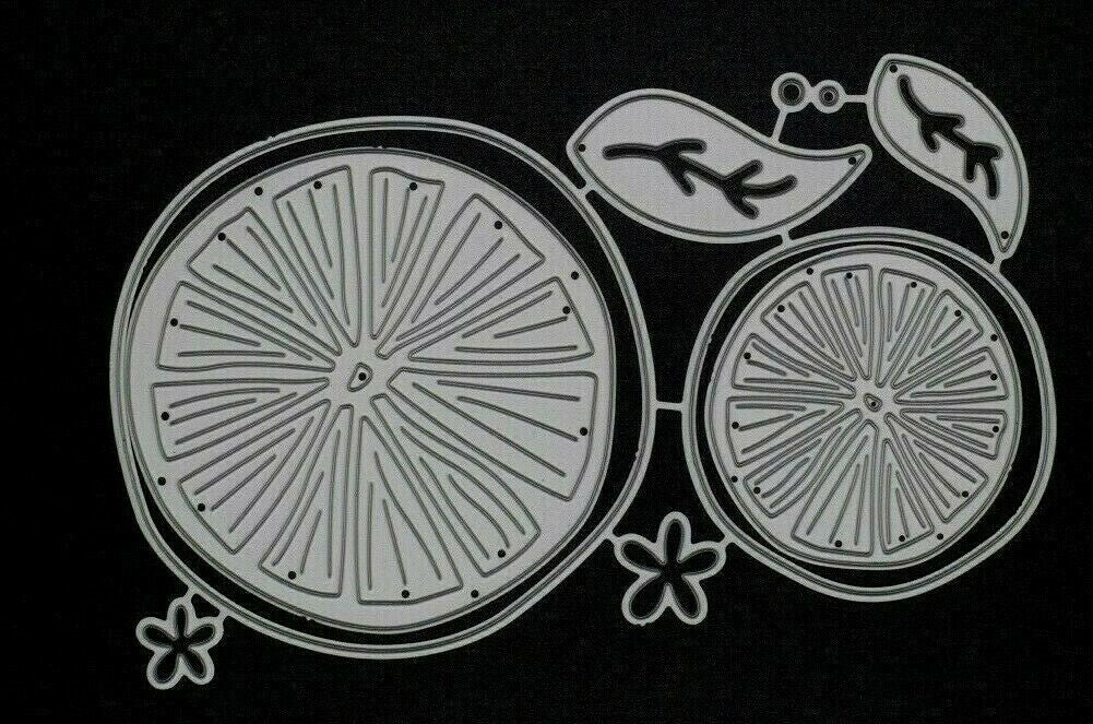 Citrus Fruits Quality Metal Cutting Dies, Limes, Lemons, Oranges, Card making B4